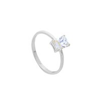 Anello Gioielleria Dossena  Donna in Oro bianco Zircone 269851 SONGA